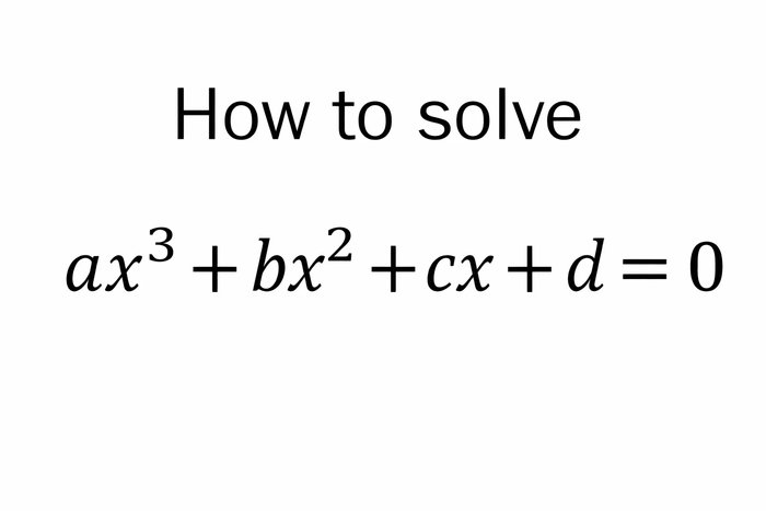 Cubic Equation Calculator